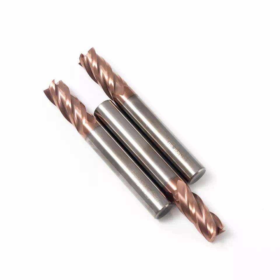 Endmill de alta velocidad del carburo sólido de la fresa Hrc55 para el corte de aluminio