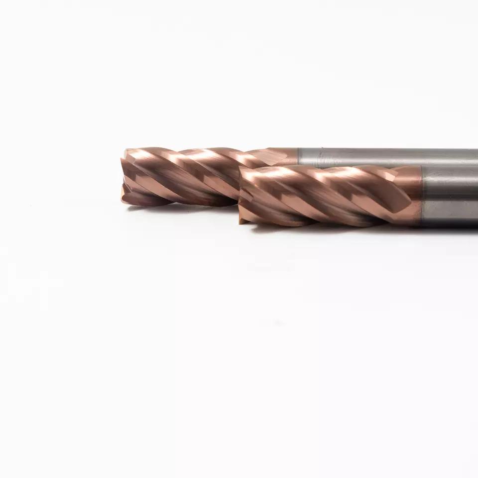 Endmill de alta velocidad del carburo sólido de la fresa Hrc55 para el corte de aluminio