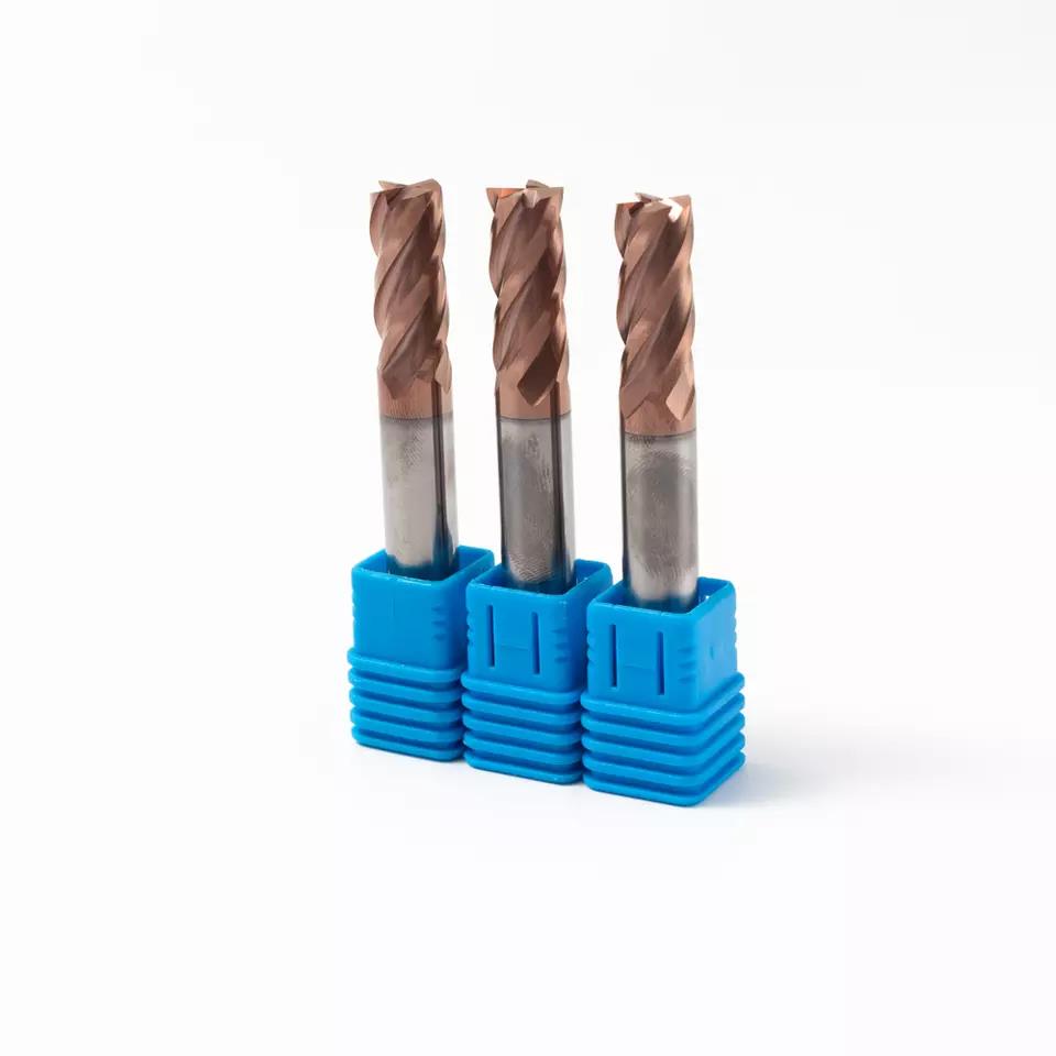 Endmill de alta velocidad del carburo sólido de la fresa Hrc55 para el corte de aluminio