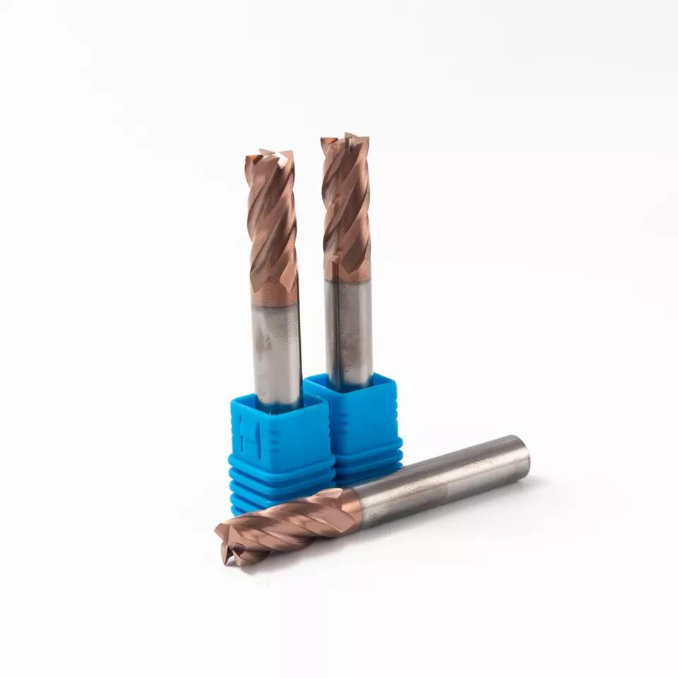 Endmill de alta velocidad del carburo sólido de la fresa Hrc55 para el corte de aluminio